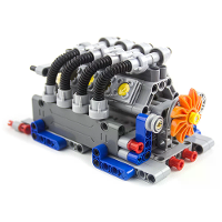 MOC Technologie Bouwstenen Blokken Power Functies Automotive Snelheid Versnellingsbak V8 Motor Model Transmissie Machine