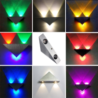 Modern High Power 3w Led Triangle Decoration Wall Light Sconce Spot