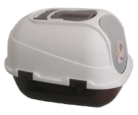 Moderna Kattenbak Mega Comfy Licht Grijs / Wit 65x50x46 Cm