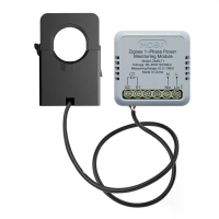 MOES 100A Tuya Zigbe Enkel fase Slim Energie Meter Powered Monitoring Module met Bidirectionele Stroomtransformator Exte