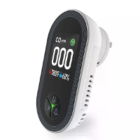 MOES 3 in 1 Plug in CO Detector Display met Temperatuur  en Vochtigheidssensor Ingebouwde Alarmgeluid Waarschuwing voor
