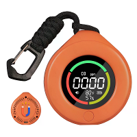 MOES Mini Koolmonoxidemeter Reis 3 in 1 Draagbare Temperatuur/Luchtvochtigheid/CO Meter met Magnetische Hechting 120 Uur