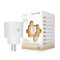 MOES Tuya Smart Matter Plug WiFi Socket 16A Outlet Power Monitor Remote Control Voice Control Werkt met Alexa Google Ass