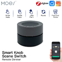 MOES Tuya ZigBe Slimme Knop Schakelaar Draadloze Scene Knop Controller Werkt op Batterijen Automatisering Scenario Smart