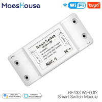 Mouehouse RF433 + WiFi DIY Smart Switch Module RF433 Afstandsbediening voor Smart Automation Smart Life/Tuya Work met Al