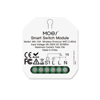 MoesHouse MS 104N Smart Wifi Switch Module Aan/Uit Relais App Afstandsbediening 1 Gang 2 Weg Tuya Smart Home Draadloze C