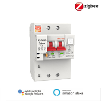 MoesHouse Tuya 2P Smart Zigbe Stroomonderbreker APP Afstandsbediening Schema Instelling Spraakbesturing Compatibel met A