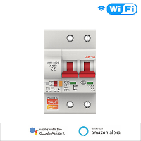 MoesHouse Tuya 80A 2P Slimme WiFi Stroomonderbreker APP Afstandsbediening Planning Instellen Stemcontrole Compatibel met