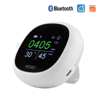 MoesHouse Tuya Bluetooth 3 in 1 multifunctionele luchtmonitor Temperatuur vochtigheid Kooldioxide sensor met wekker voor