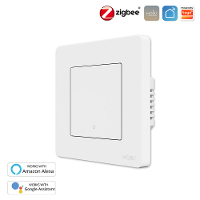 MoesHouse Tuya Slimme Zigbe3.0 Drukknopschakelaar 1 gang Afstandsbediening Slimme Levens APP Control Timing Functie Spra