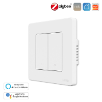 MoesHouse Tuya Slimme Zigbee3.0 Drukknop Schakelaar 2 voudige Afstandsbediening Smart Life APP Besturing Timingfunctie S