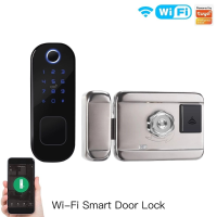 MoesHouse Tuya Smart Digital Lock Deur Vingerafdrukslot Smart Home Waterdicht Beveiligingsslot Wachtwoordslot voor Home