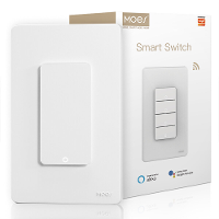 MoesHouse Tuya Smart WiFi Wandgemonteerde Schakelaar met Timing Functie, Afstandsbediening via APP en Stemcontrole met A