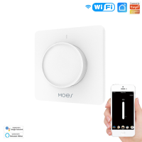 MoesHouse Tuya WiFi Slimme Draaibare Dimmer Schakelaar APP Afstandsbediening Instellen van Planning Handsfree Stembedien