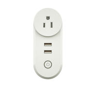 MoesHouse US Zig Bee Dual USB Smart WiFi Socket Plug App Afstandsbediening Echo Plus Spraakbesturing Werken met Alexa Go
