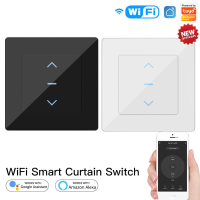 WiFi Smart Curtain Switch Touch Design voor gemotoriseerde gordijnen en rolgordijnen werken met Tuya Smart Life App Alex