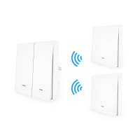 MoesHouse WiFi Smart Drukknop RF433 Wandpaneel Zender Kit Smart leven Tuya App Afstandsbediening Werkt met Alexa Google