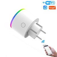 MoesHouse WiFi Smart Plug Draadloos RGB stopcontact Smart Life / Tuya app Draadloze afstandsbediening Werken met Alexa G