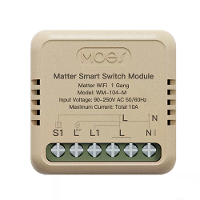 MoesHouse WM 104 M Tuya WiFi Matter Mini Slimme Schakelmodule Relais Timer Huisautomatisering App Afstandsbediening Werk