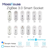 MoesHouse ZigBee3.0 Smart Socket Plug met 2 USB interface Afstandsbediening Spraakbesturing Werken met SmartThings Wink