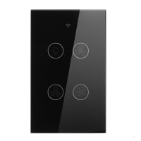 MoesHouse Zwart WiFi + RF US Slimme plafondventilator Lichtschakelaar 2/3 wegbediening Smart Life / Tuya APP RF Snelheid