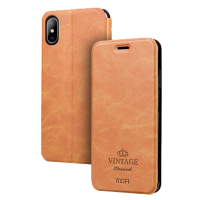 Mofi Business Credit Card Slot Kickstand Pu Leather Flip Case For Iphone X