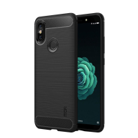 Mofi koolstofvezel schokbestendige siliconen achterkant beschermhoes voor Xiaomi Mi Max 3 niet origineel