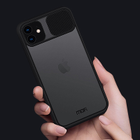 MOFI voor iPhone 11 Case Anti Hacker Gluren Slide Lens Cover Shockproof Anti Kras Doorschijnend Matte Siliconen Bescherm