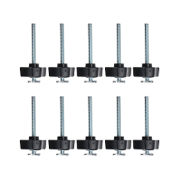 10 Pack T bout en moer set M8 houtbewerkingsgereedschap Jigs Schroefgleufbevestiger en doorvoermoer Miter Track bouten J