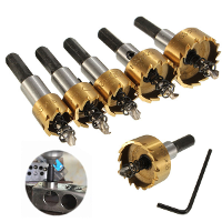 Mohoo 5pcs Hss 16 30mm Titanium Coated Hole Saw Tooth Hss Hole Saw Cutter Drill Bit Set