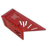 Mohoo Aluminiumlegering Houtbewerking Zadelopstelling Vierkante Meter 3D Mitre Hoek Meettemplate Tool Timmerman Opstelli