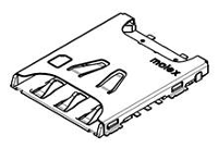 Molex 1042240820 SIM kaartsleuf Totaal aantal polen: 6 Rastermaat: 2.54 Mm Inhoud: 1 stuk(s) Tape on Full reel