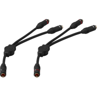 Monacor CBA 30/SW Audio Adapterkabel [1x Cinch stekker   2x Cinch koppeling] 0.25 M