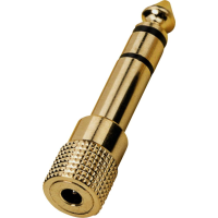Monacor HA 37G Audio Adapter [1x Jackplug male 6,3 mm   1x Jackplug female 3,5 mm]