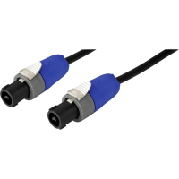 Monacor Luidspreker Aansluitkabel [1x Luidspreker stekker   1x Luidspreker stekker] 2 x 1.5 Mm² 2 m Zwart