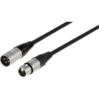Monacor MECR 200/SW XLR Kabel [1x XLR stekker   1x XLR bus] 2 m Zwart