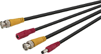 Monacor VSC 100/SW CCTV, Stroom, Video Verlengkabel 10 m Zwart