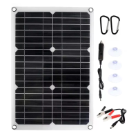Monocrystalsch refers to Flexible Solar Panel Kit 30W 18V 12V 5V Dual USB 19,1% conversie met 100A controller draagbare