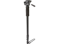 Renkforce Monopod 1/4 inch Werkhoogte=64   180 cm Zwart Incl. Tas, 3D panhead, Waterpas