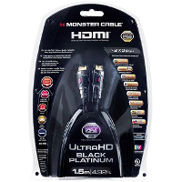 Monster: Black Platinum UHD/4K HDMI kabel met Ethernet   1,5 meter