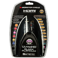 Monster: Black Platinum UHD/4K HDMI kabel met Ethernet   15 meter
