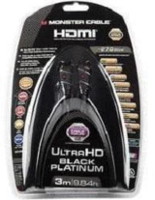 Monster: Black Platinum UHD/4K HDMI kabel met Ethernet   3 meter