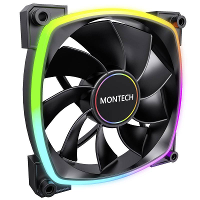 MONTECH Montech RX140 PWM ARGB Reverse Lüfter   140mm, schwarz PC ventilator