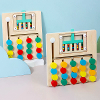 Montessori Cognitief Leer Speelgoed voor Kinderen Houten Kleur Vorm Speelgoed Vroege Hersenstimulatie Logische Verlichti