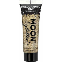 Moon Creations Glittergel fijn   voor lichaam en gezicht   goud   12 ml