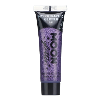 Moon Creations Glittergel fijn   voor lichaam en gezicht   paars   12 ml