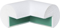 Moravia 422.17.487 MORION botsbescherming cirkel   randbescherming wit (l x b) 45 mm x 45 mm