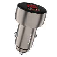 MORBEST C77CA 48W 2 poorts USB PD autoladeradapter USB A + USB C PD QC snel opladen met rode LED voor iPhone 16 Pro 15 1