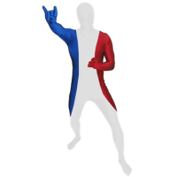 Verkleedkleding Originele morphsuit Franse vlag