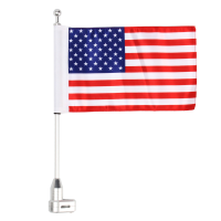 Motorcycle American Flag Pole Luggage Rack For Honda Goldwing Gl1800
